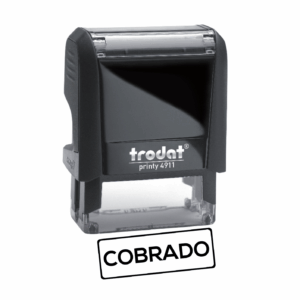 Sello Automático Cobrado | 38x14 mm | Formato Comercial